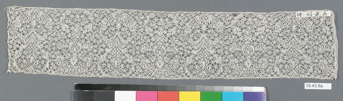 Piece (one of three), Bobbin lace, Flemish