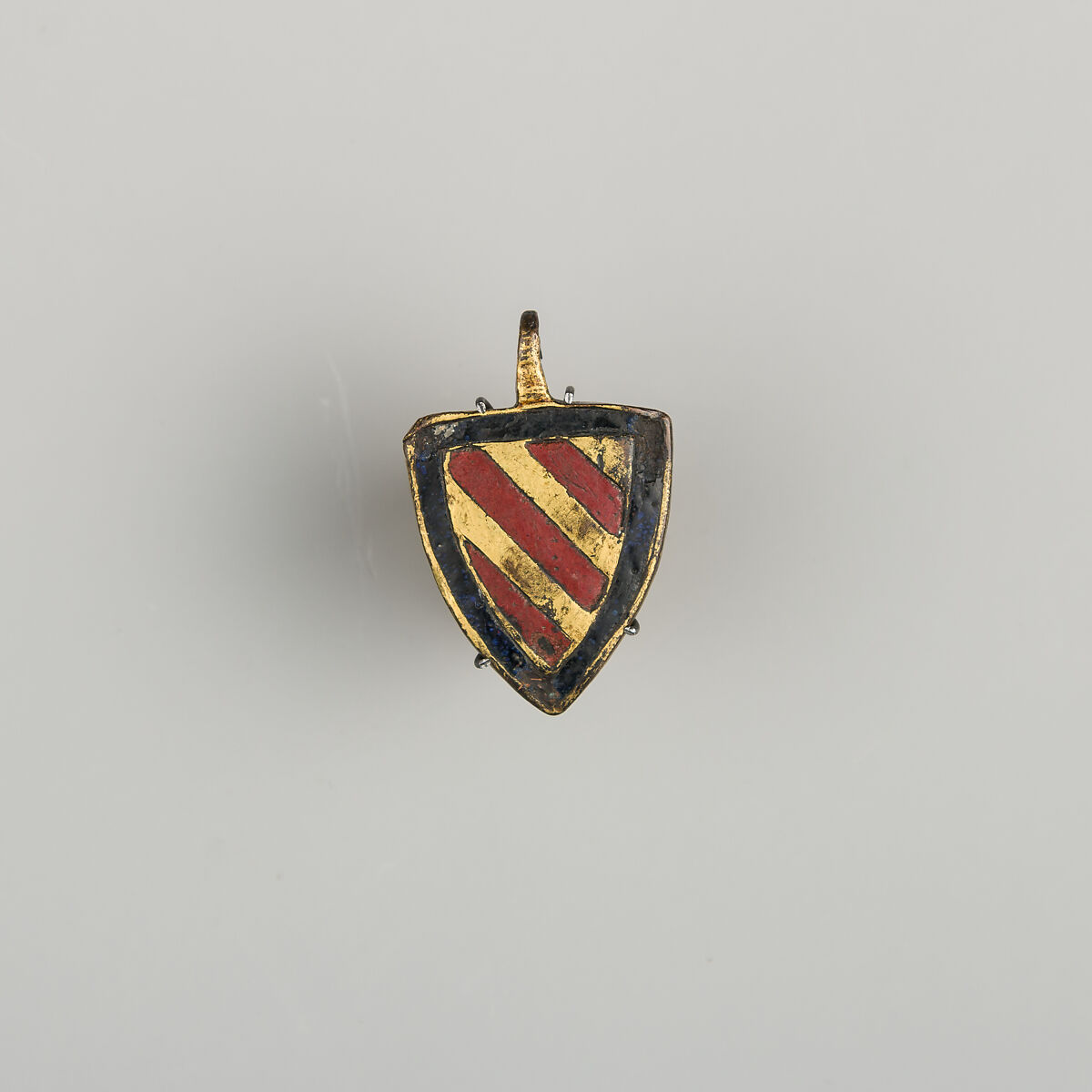 Pendant for Horse Trappings, Copper alloy, enamel, gold, Spanish 