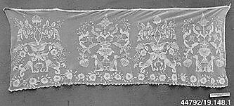 Portion of a valance, Machine net, Italian, Sicily 