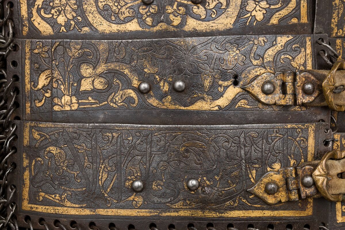 Shirt of Mail and Plate, Steel, iron, copper alloy, gold, silver, leather, Iranian or Turkish