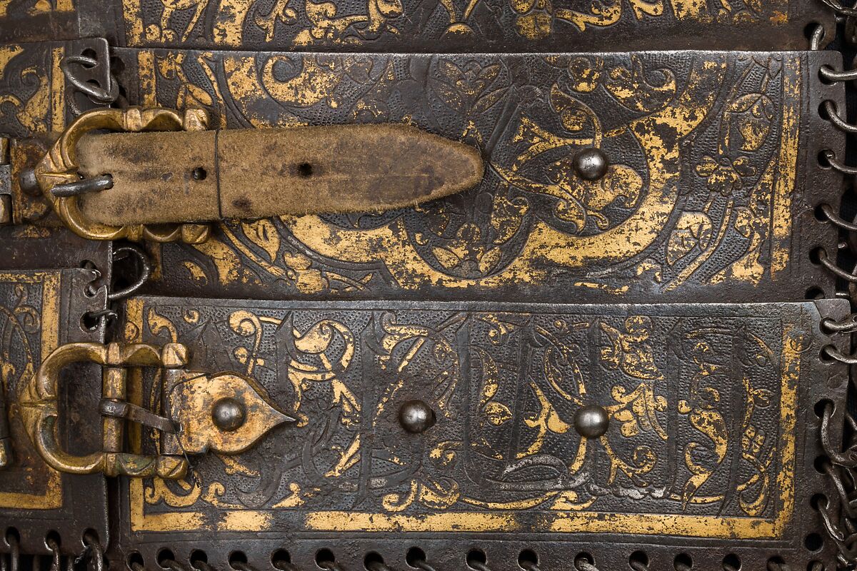 Shirt of Mail and Plate, Steel, iron, copper alloy, gold, silver, leather, Iranian or Turkish