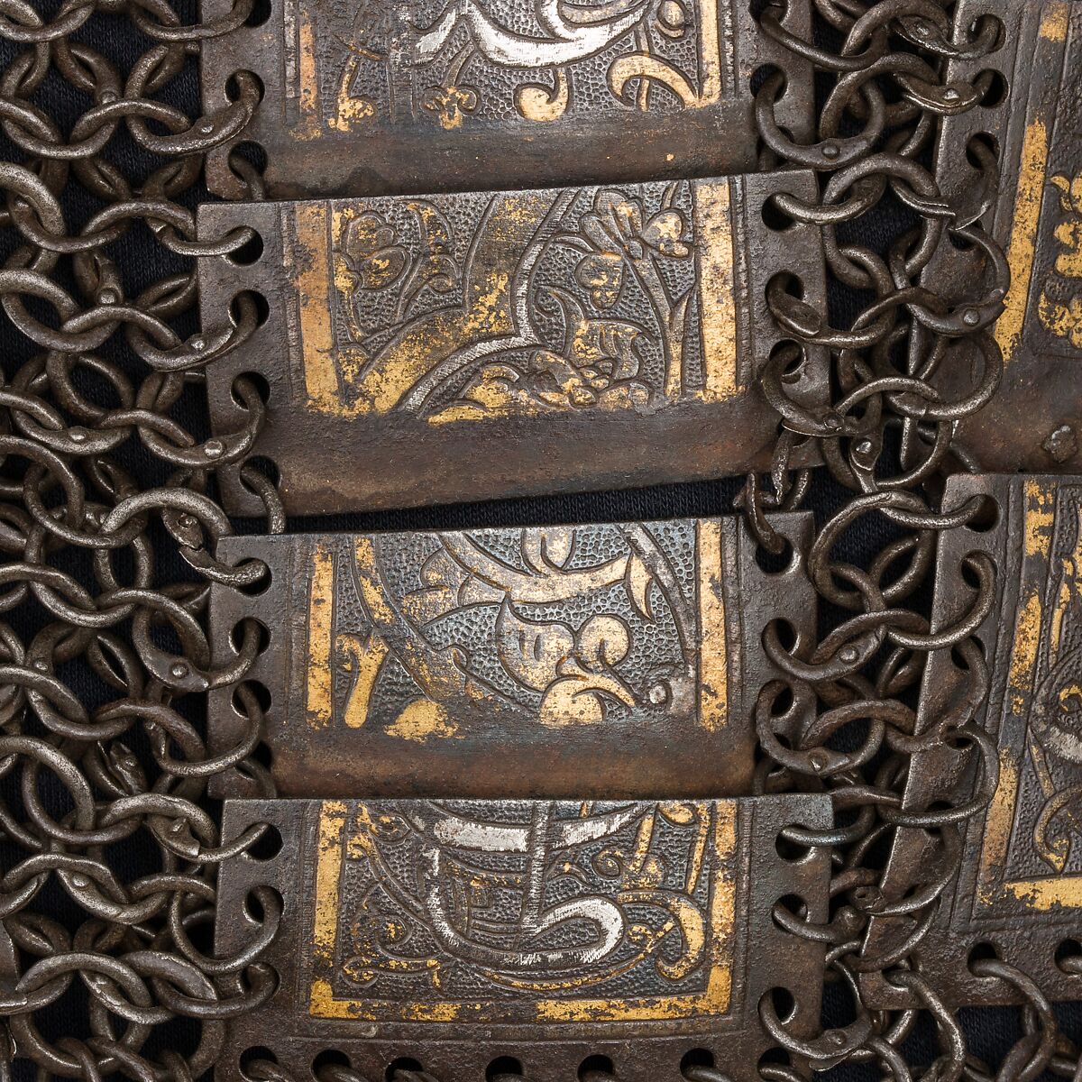 Shirt of Mail and Plate, Steel, iron, copper alloy, gold, silver, leather, Iranian or Turkish