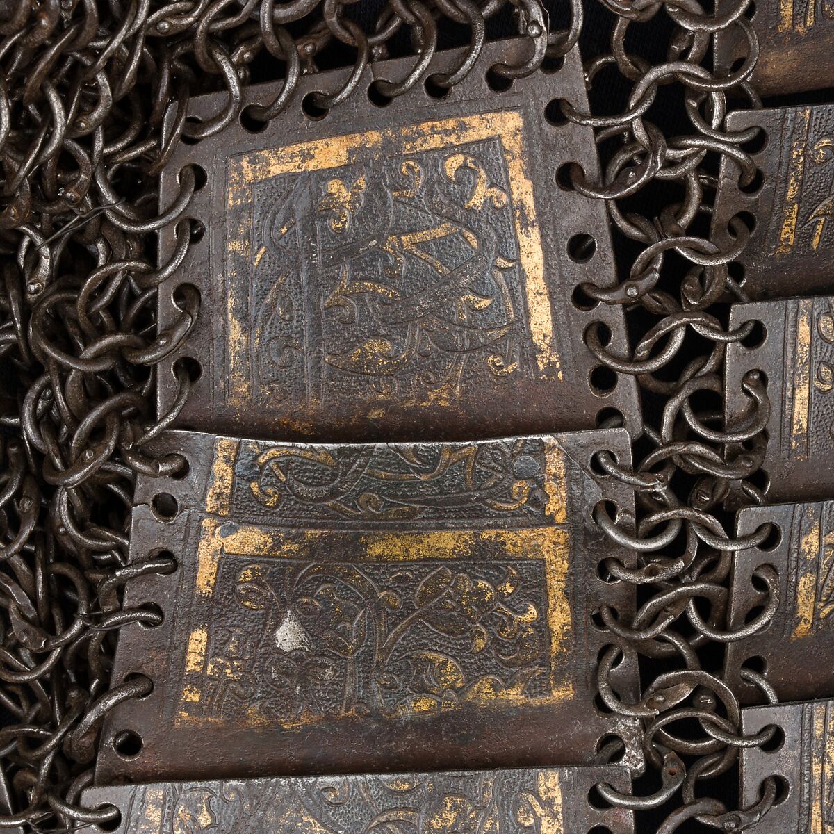 Shirt of Mail and Plate, Steel, iron, copper alloy, gold, silver, leather, Iranian or Turkish