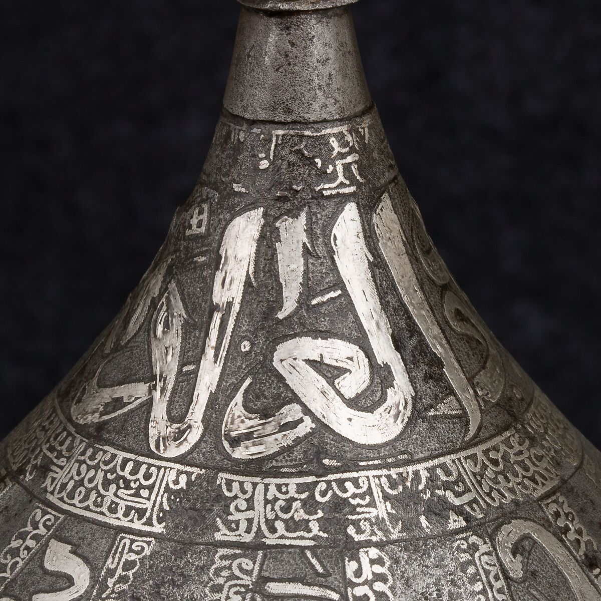 Turban Helmet, Steel, iron, silver, Turkish, in the style of Turkman armor