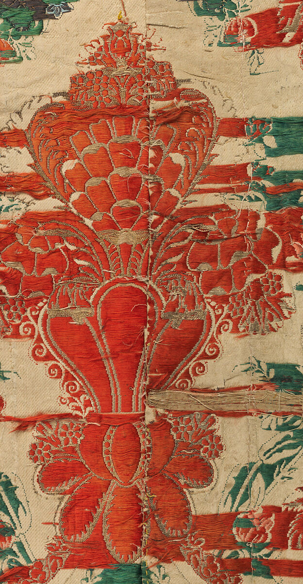 Piece, Silk and metal thread, Italian or British