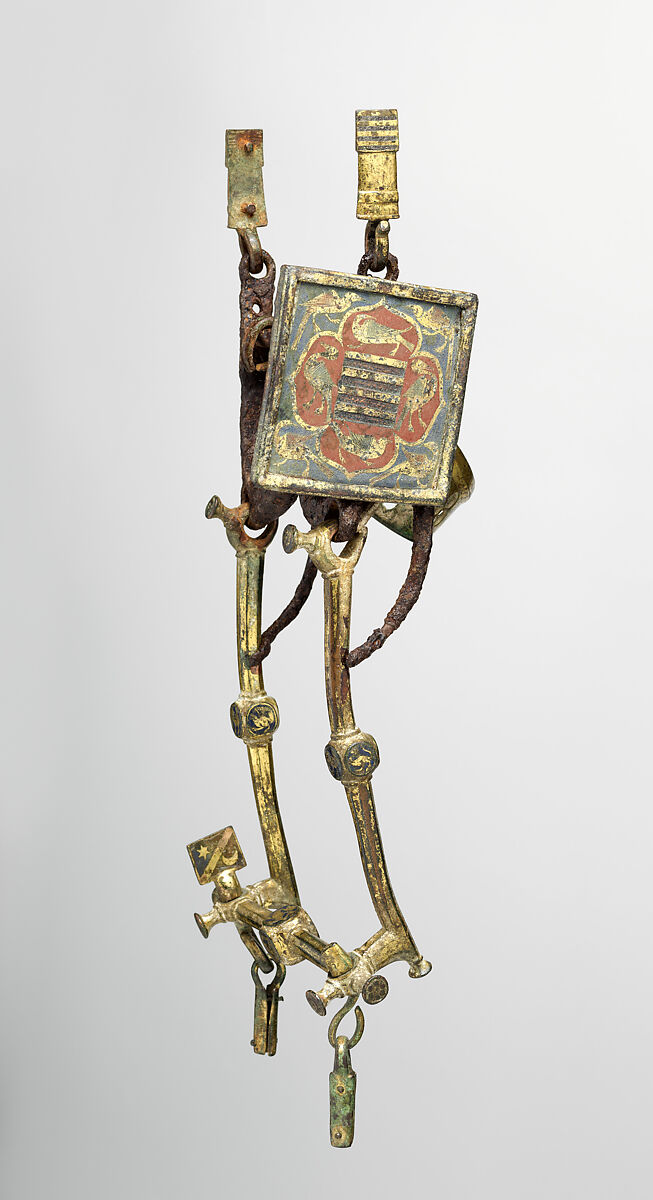 Curb Bit, Iron, copper alloy, enamel, gold, Franco-Neapolitan