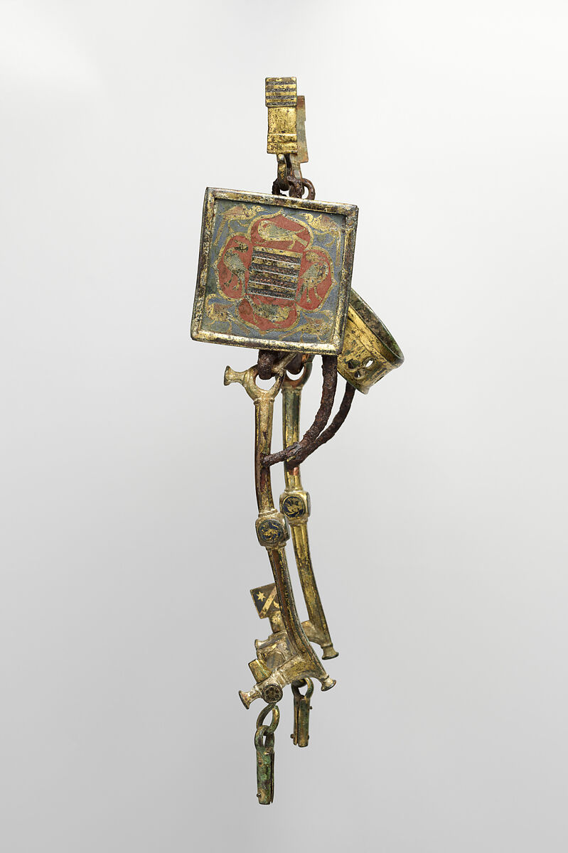 Curb Bit, Iron, copper alloy, enamel, gold, Franco-Neapolitan