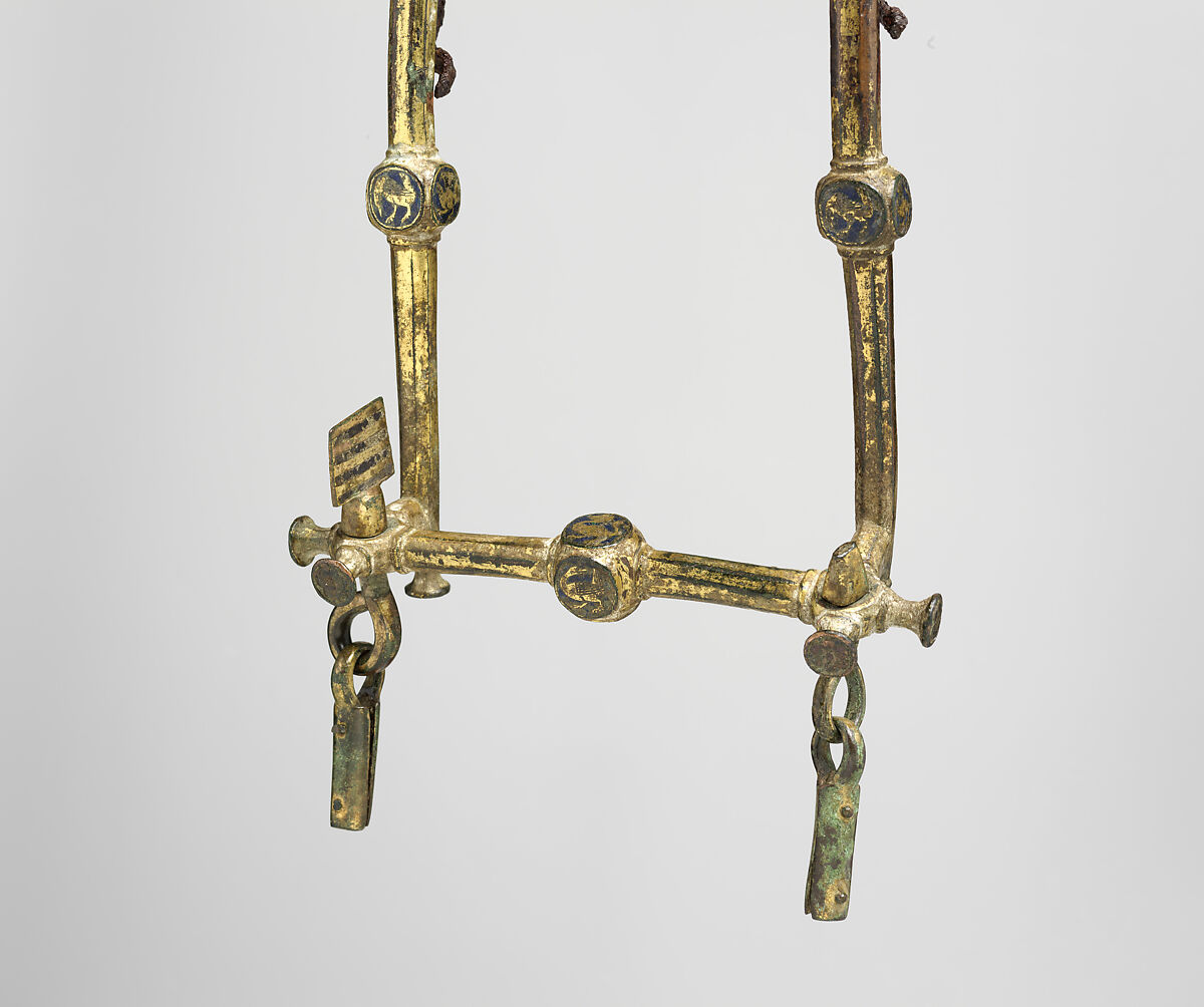 Curb Bit, Iron, copper alloy, enamel, gold, Franco-Neapolitan