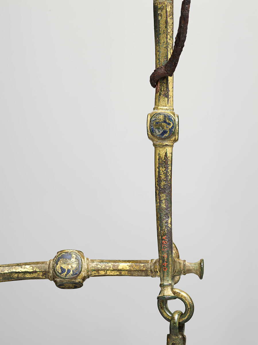 Curb Bit, Iron, copper alloy, enamel, gold, Franco-Neapolitan