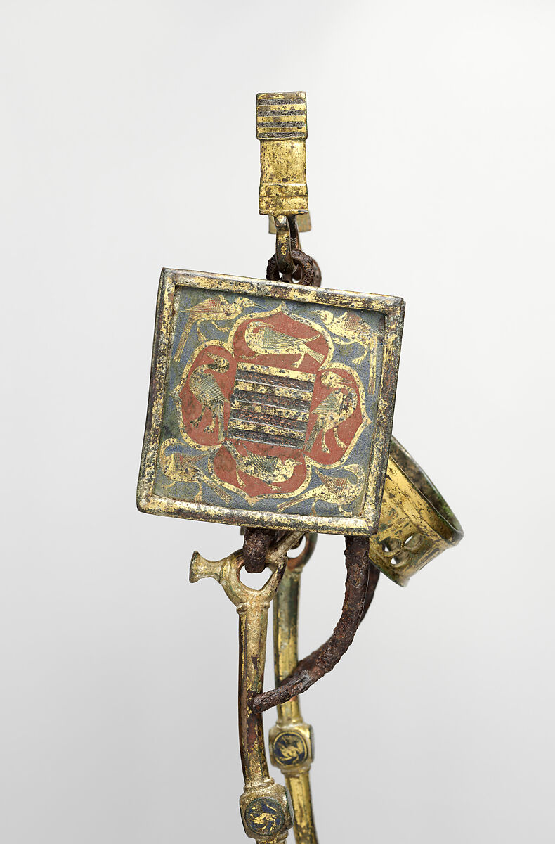Curb Bit, Iron, copper alloy, enamel, gold, Franco-Neapolitan