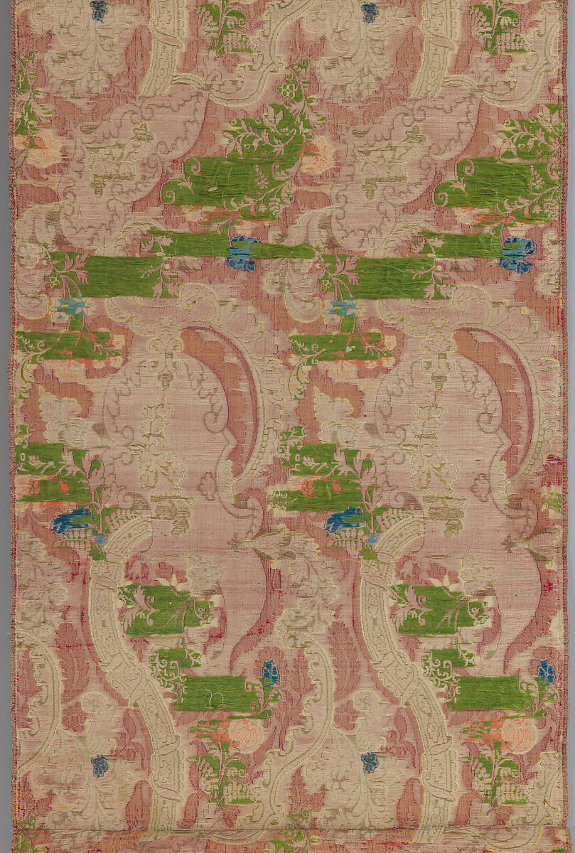 Piece, Silk and metal thread, Italian or British