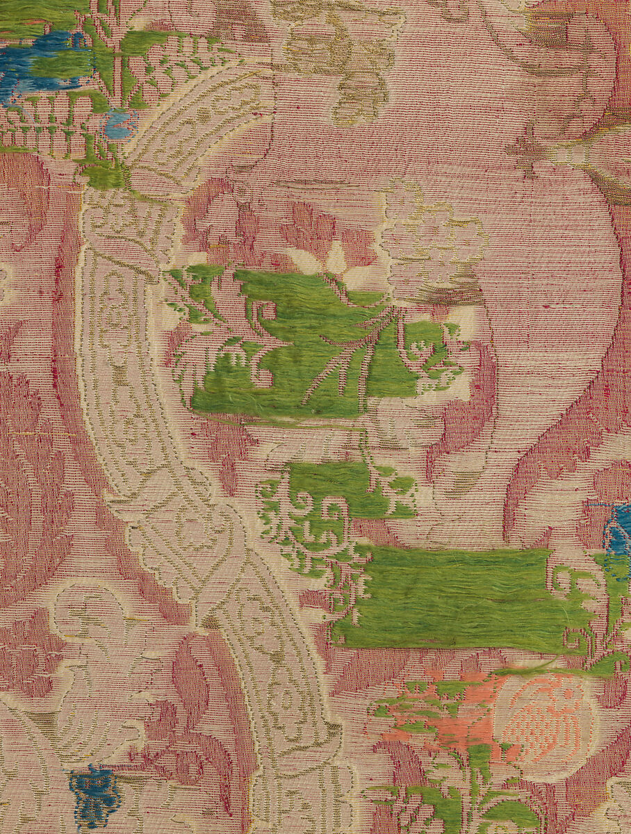 Piece, Silk and metal thread, Italian or British