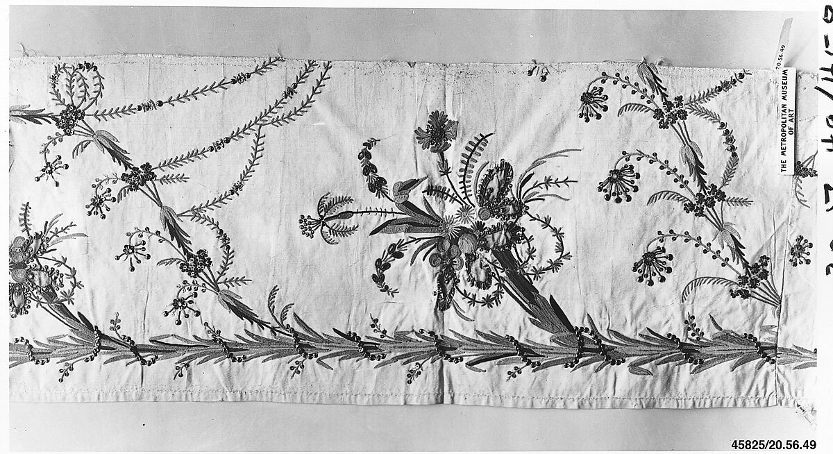 Piece, Silk, jewels, spangles, French 