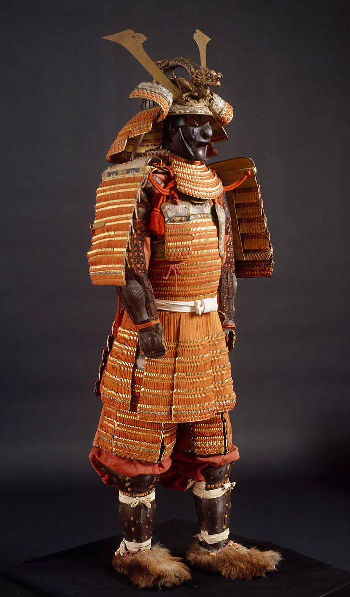 Armor (Gusoku), Iron, leather, lacquer, silk, copper alloy, Japanese