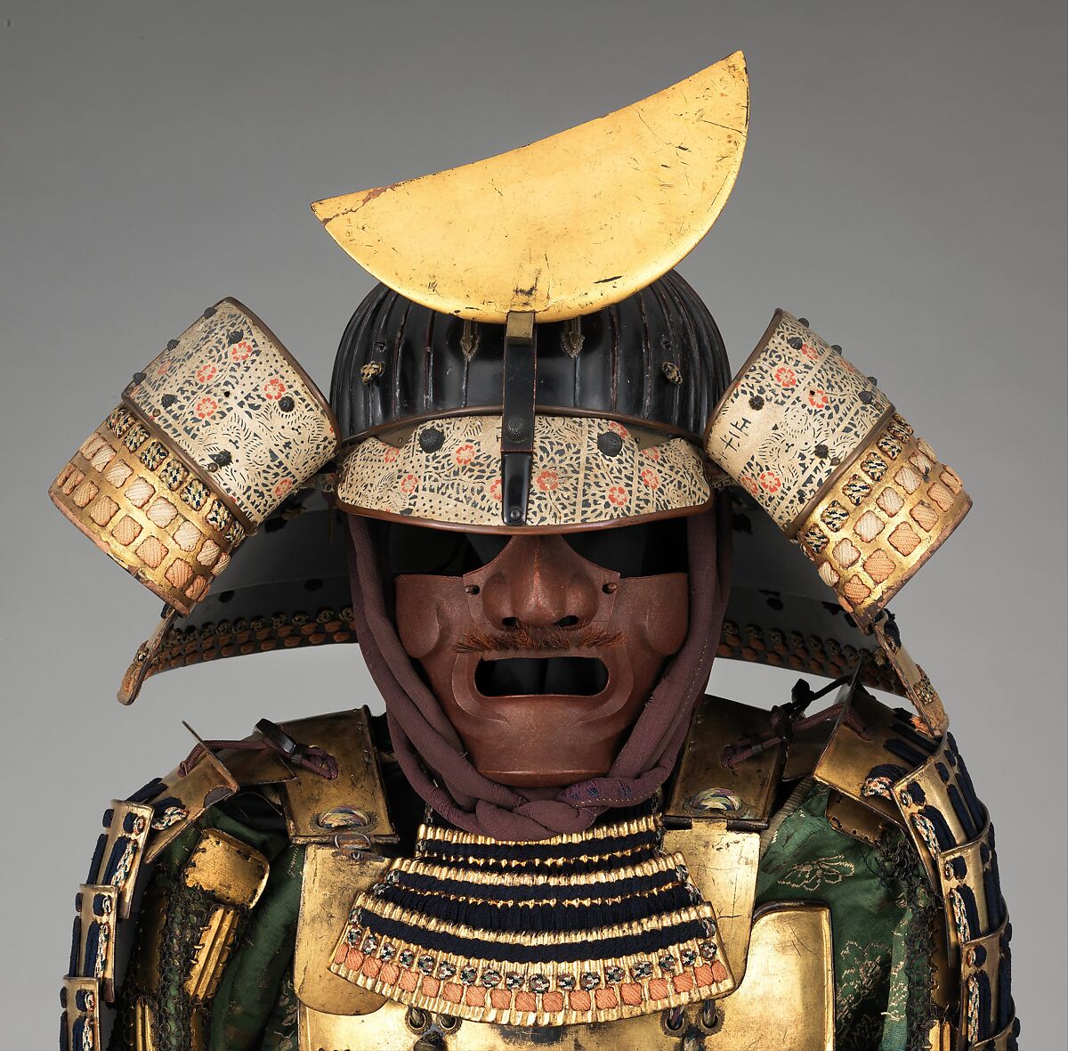 Armor (<i>Gusoku</i>), Inscribed by Yukinoshita Sadaiyé (Japanese, active 17th century), Iron, lacquer, silk, gilt copper, Japanese