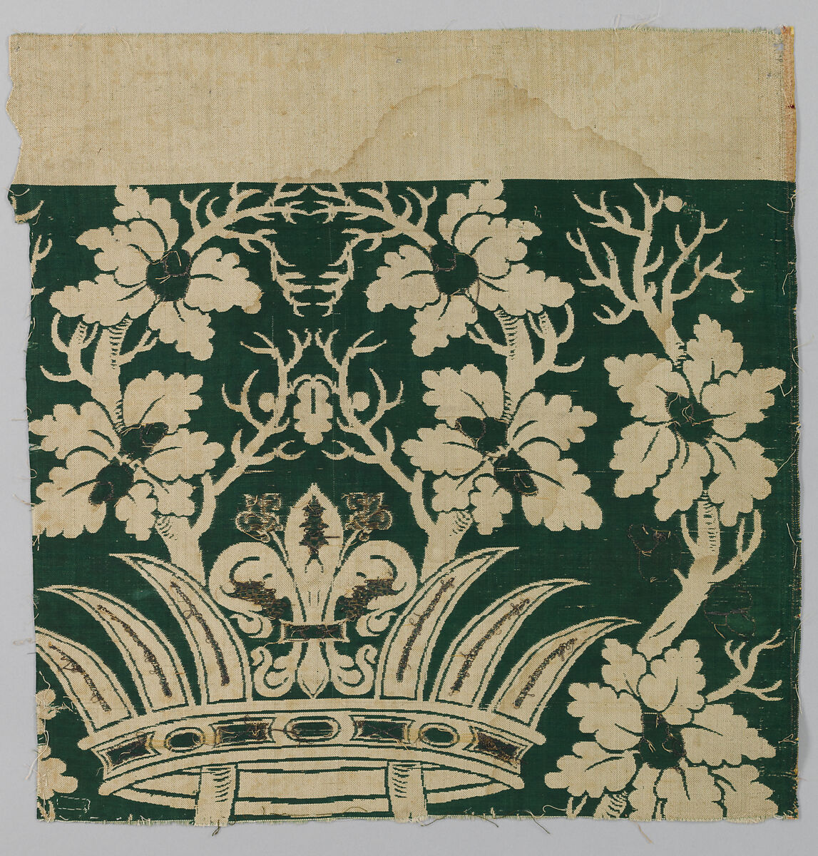 Piece, Silk and metal thread, Italian