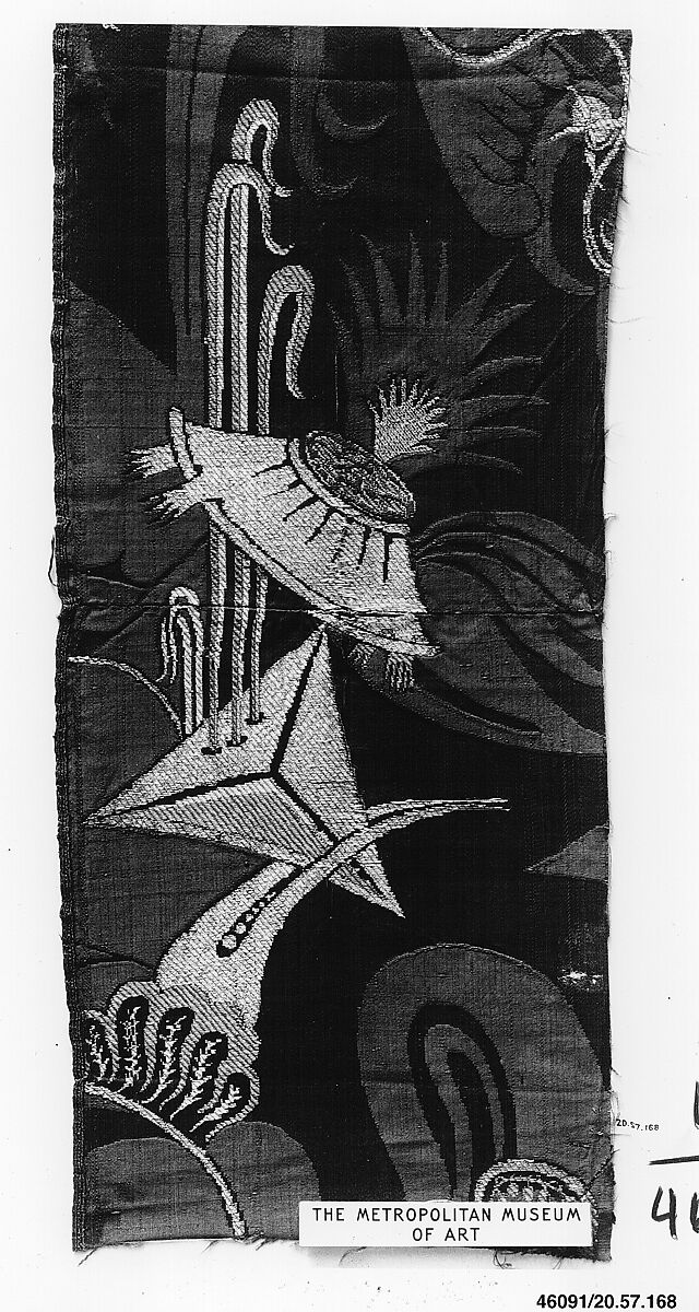 Piece, Silk and metal thread, Italian