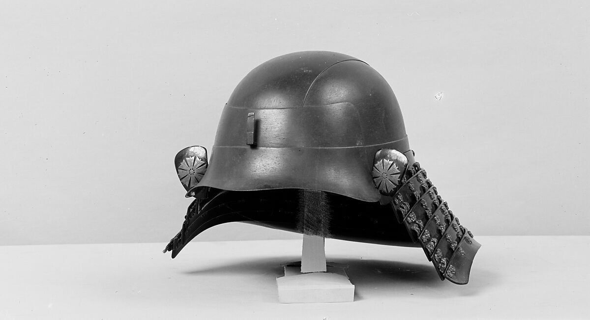 Helmet (Kabuto), Iron, lacquer, copper alloy, Japanese 
