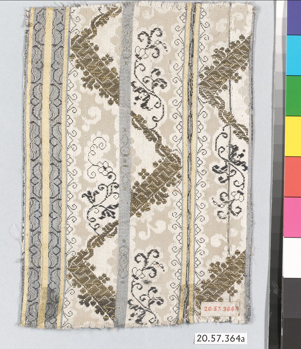 Gold brocade, Silk and metal thread, French
