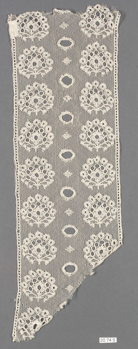 Piece, Bobbin lace, French, Lille