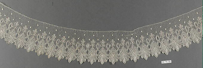 Fragment, Bobbin lace, French 