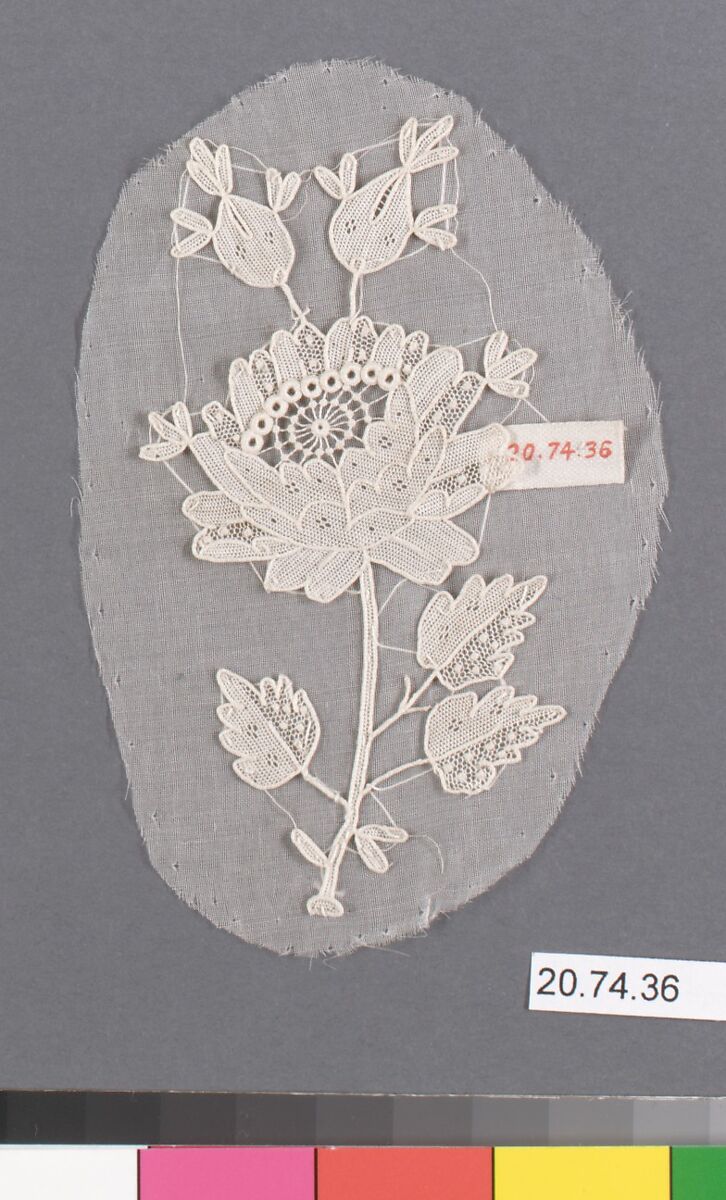 Ornament, Needle lace, Point de Gaze, Belgian, Brussels
