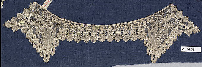 Collar, Needle lace, Point de Gaze, French 