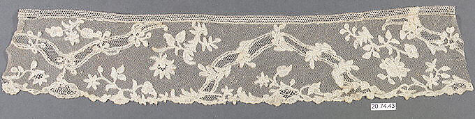 Piece, Bobbin lace, point d'Angleterre, Flemish, Brussels 