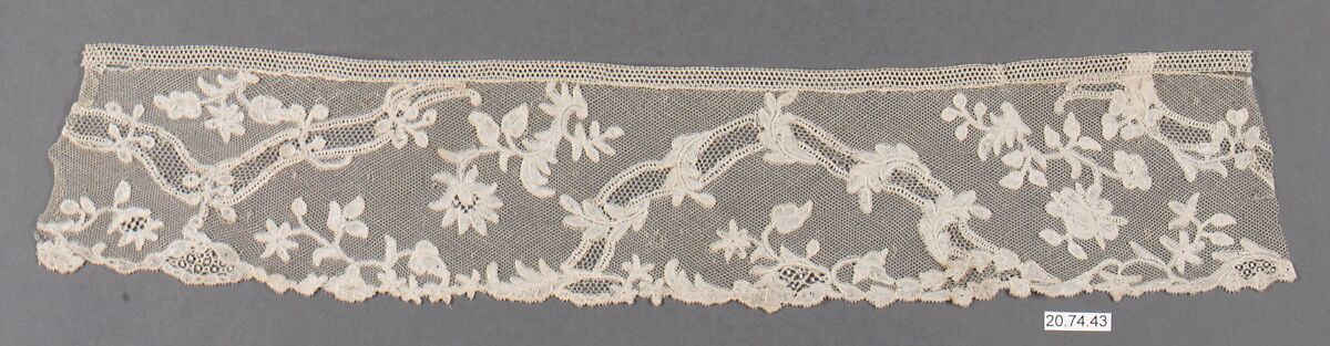 Piece, Bobbin lace, point d'Angleterre, Flemish, Brussels