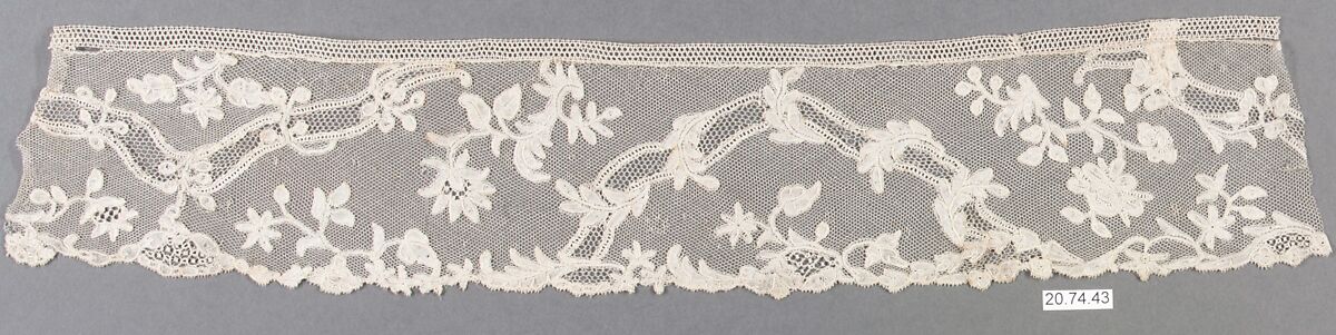 Piece, Bobbin lace, point d'Angleterre, Flemish, Brussels