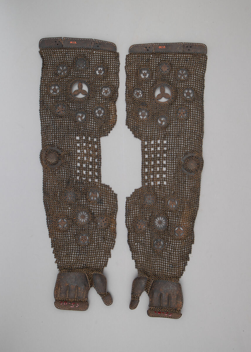 Pair of Sleeves (Kotē), Chainmail, Japanese