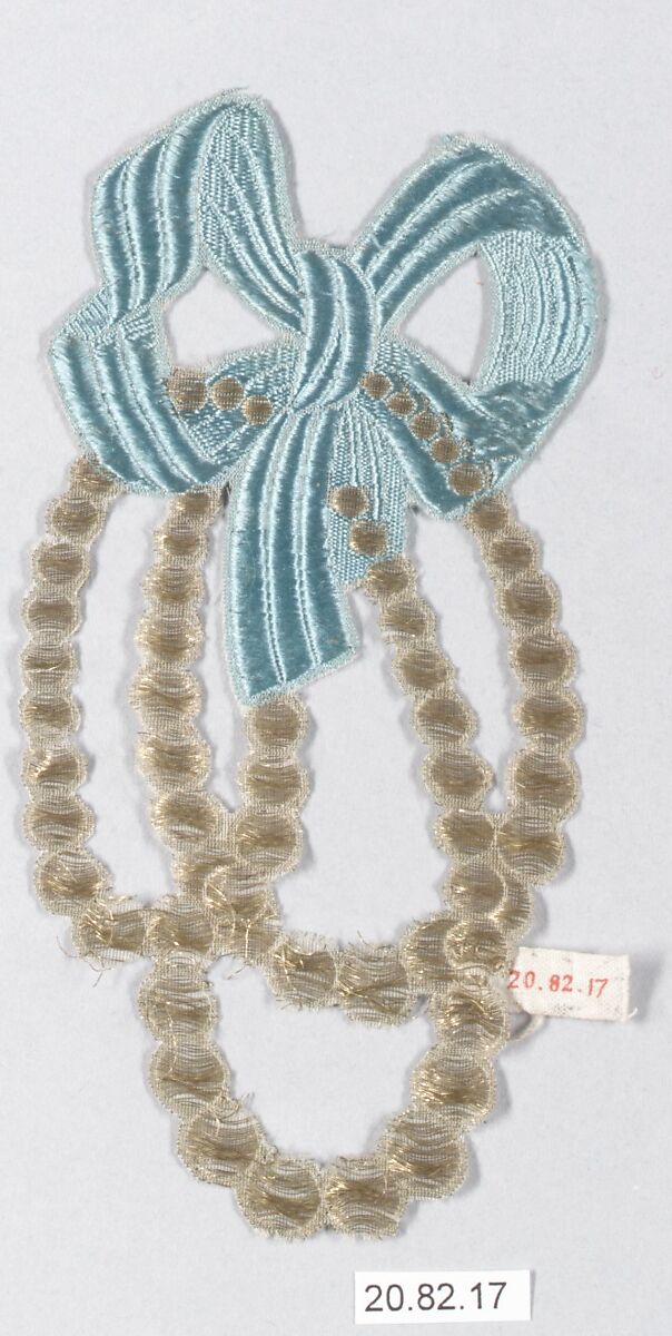 Passementerie, Silk and metal thread, possibly French 