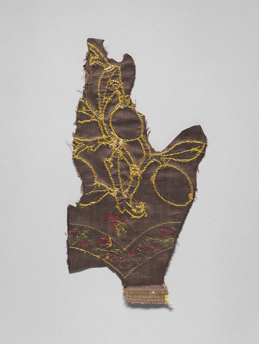 Piece, Metal thread on satin, British