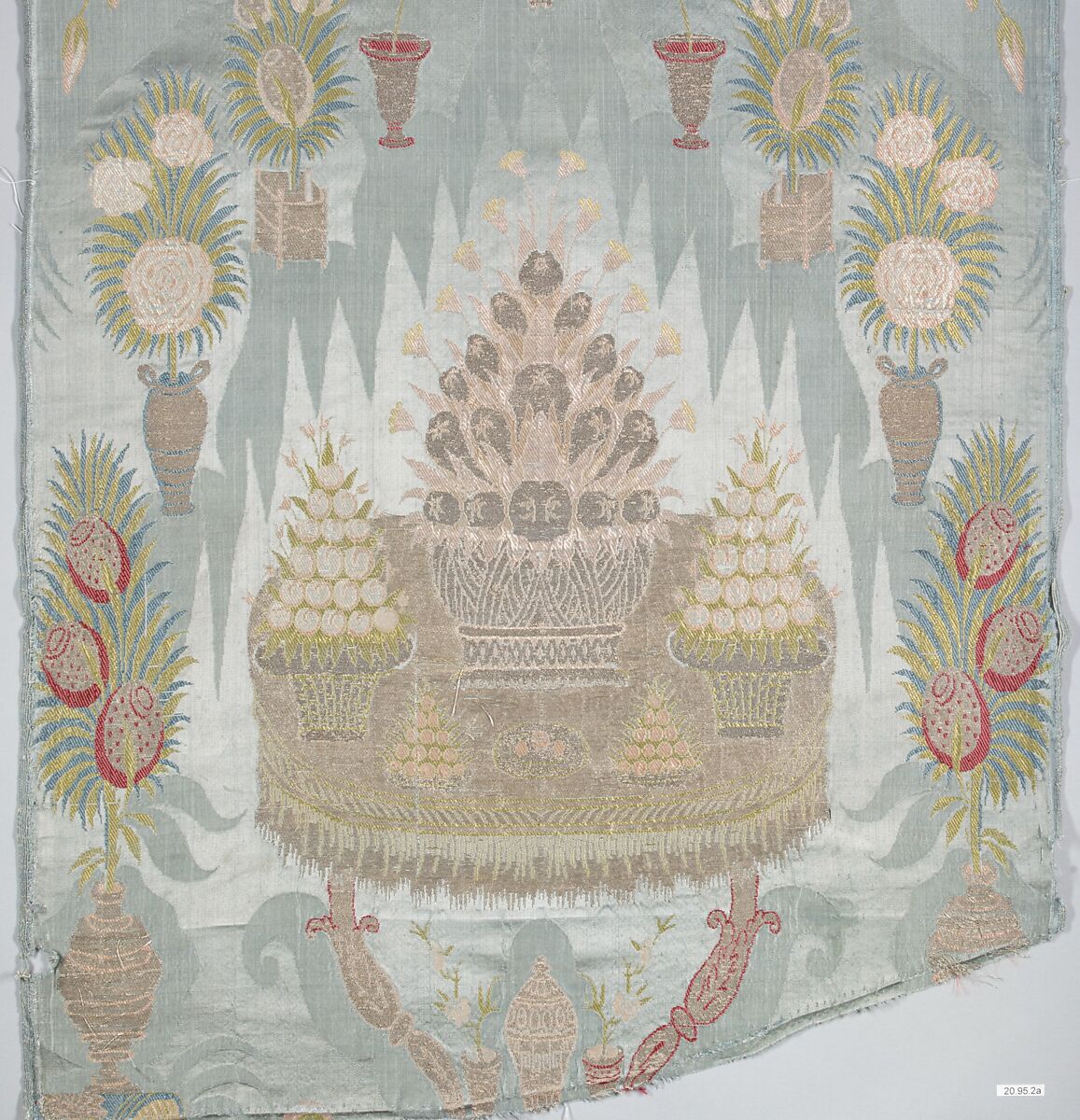 Piece, Silk and metal thread, Italian