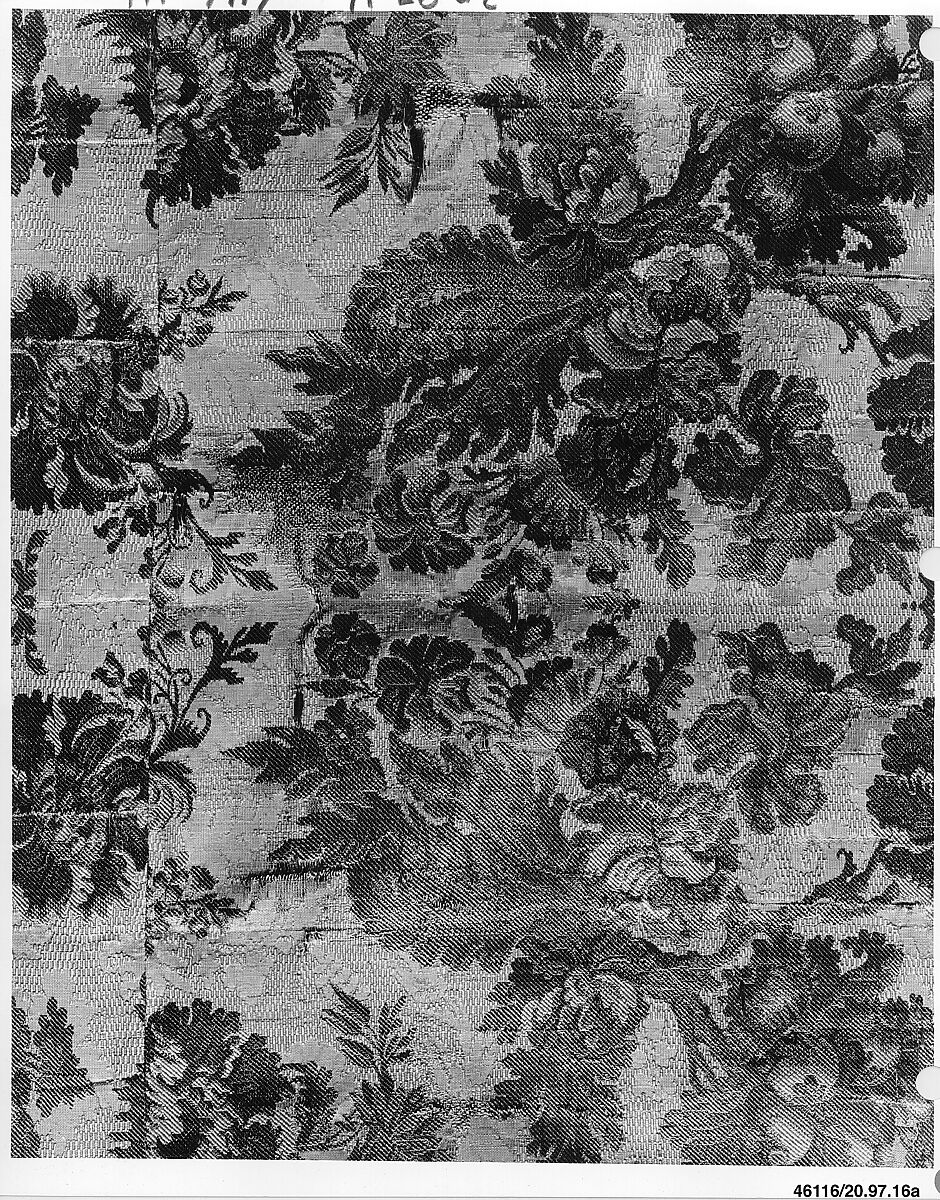 Piece, Jean Revel (1684–1751), Silk, French, Lyons 