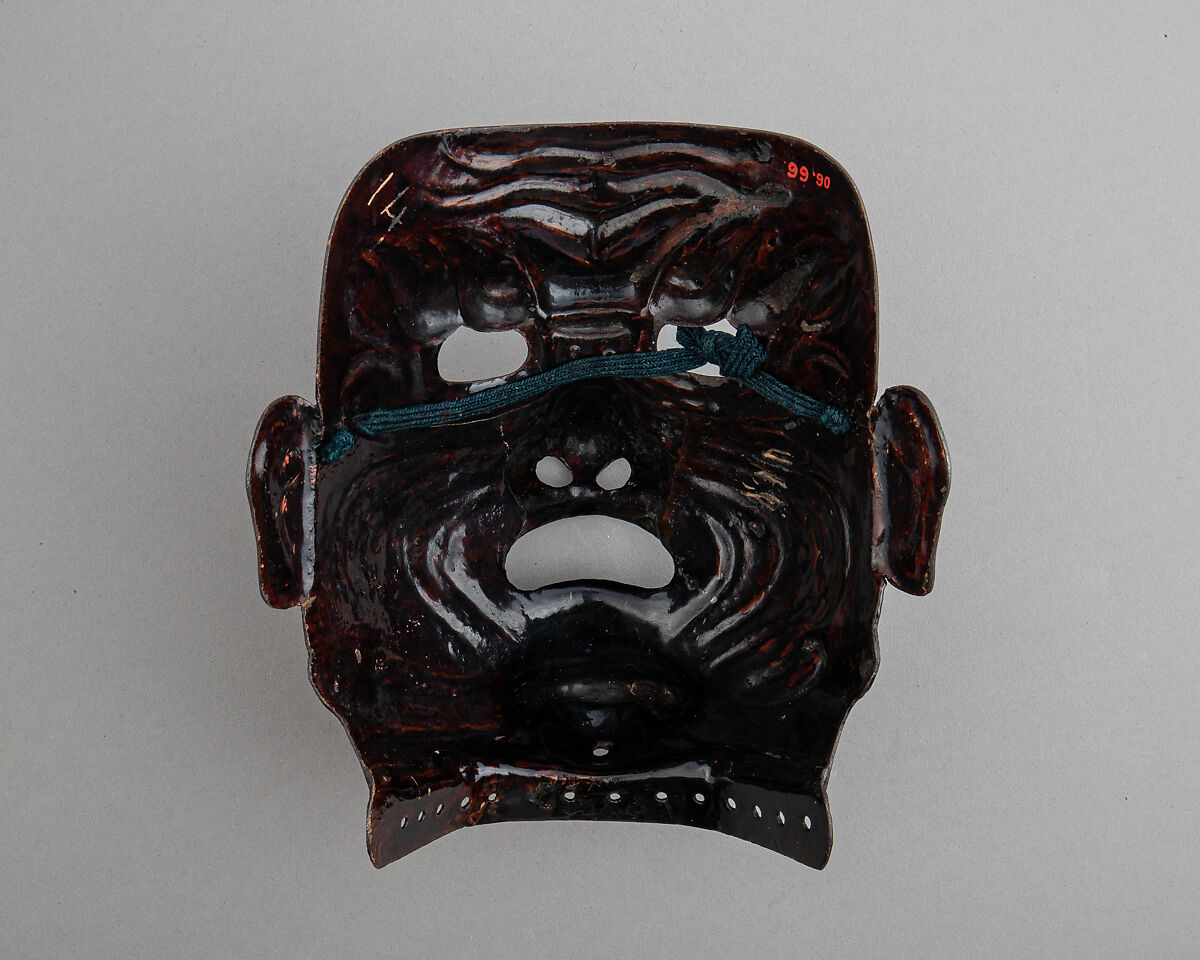 Mask (Sōmen), Iron, lacquer, Japanese