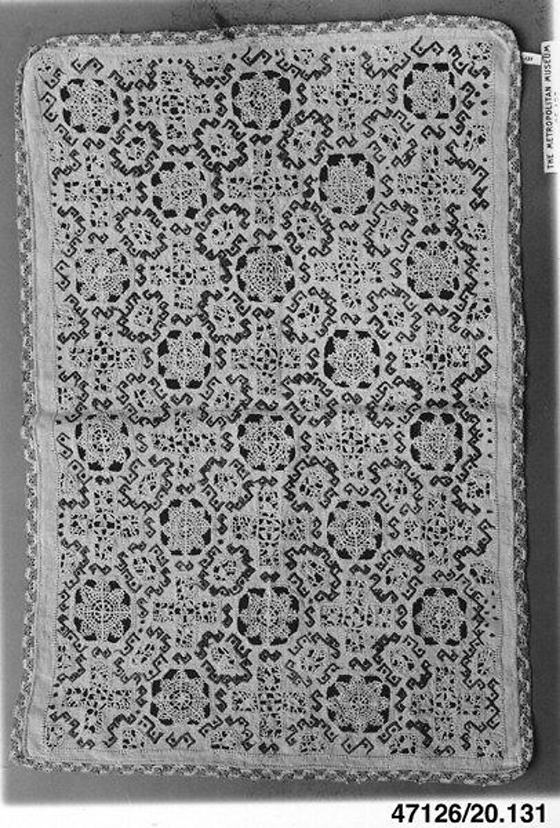 Pillow cover, Cutwork, Italian 