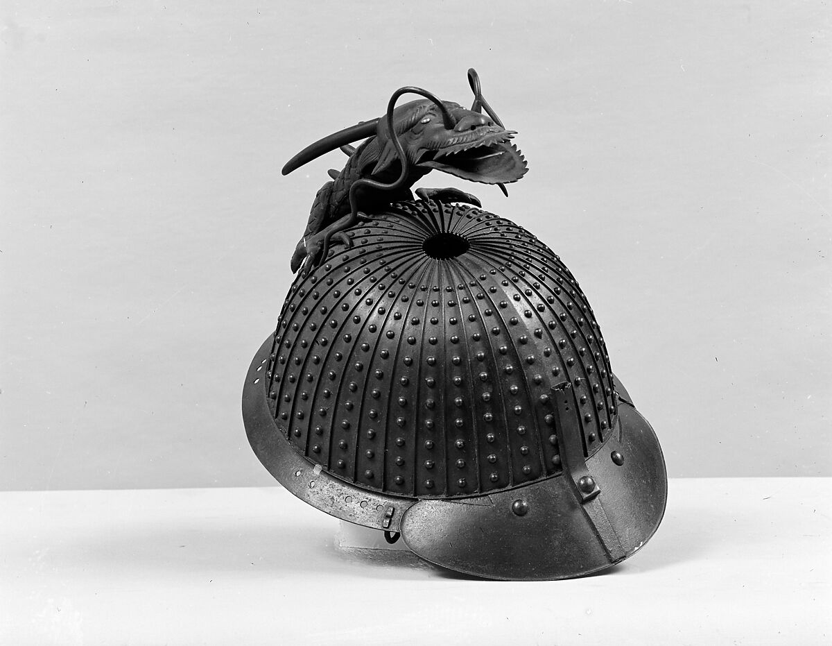 Helmet (Hachi), Iron, gilding, Japanese 