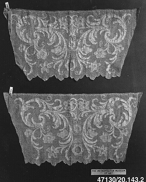 Cuffs (one of a pair), Drawnwork, Italian 