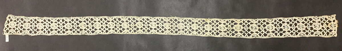 Fragment, Bobbin lace, Italian, Genoa 