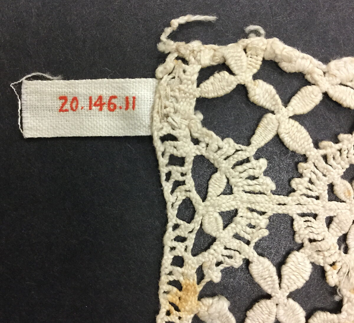 Fragment, Bobbin lace, Italian, Genoa