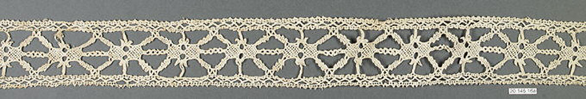 Fragment, Bobbin lace, Italian, Venice 