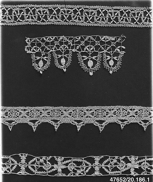 Insertion, Bobbin lace, Italian, Genoa