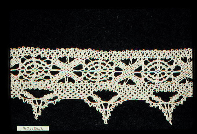 Edging, Bobbin lace, Italian, Venice