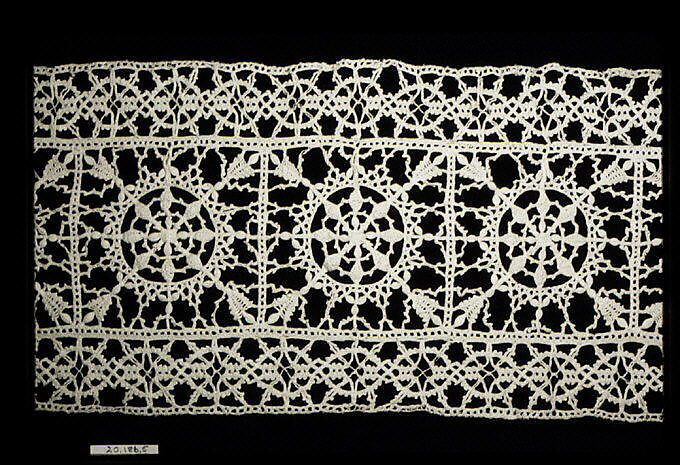 Insertion, Bobbin lace, Italian, Genoa 