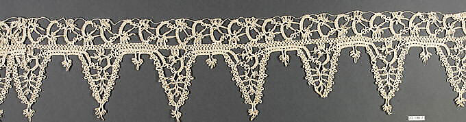Edging, Bobbin lace, Italian, Venice 