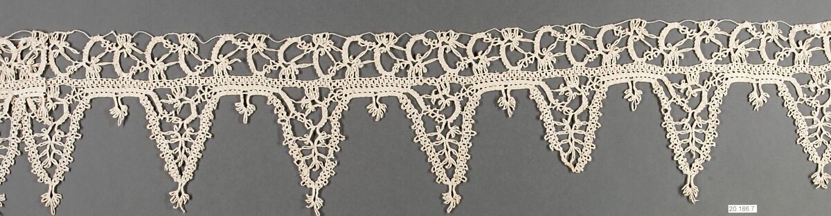 Edging, Bobbin lace, Italian, Venice