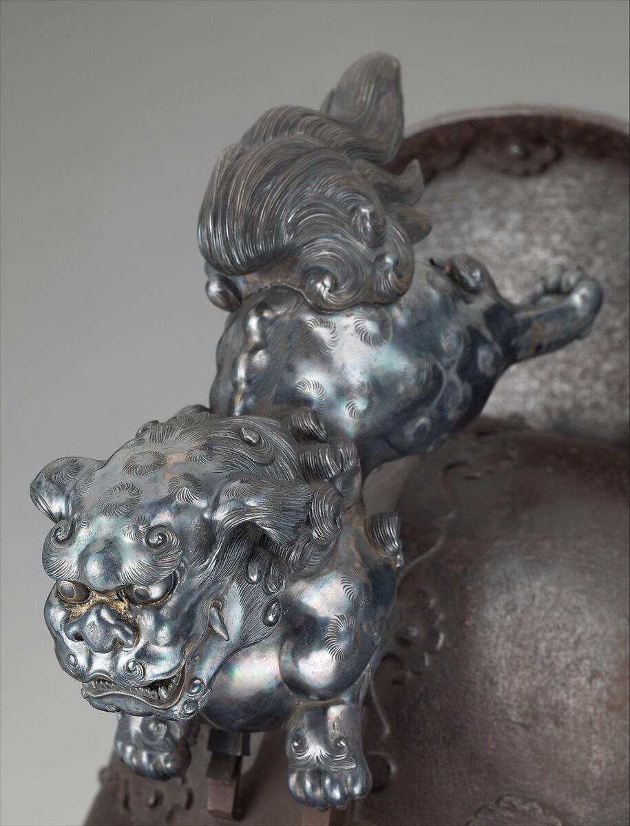 Armor (<i>Gusoku</i>), Iron, lacquer, silk, gilt copper, Japanese