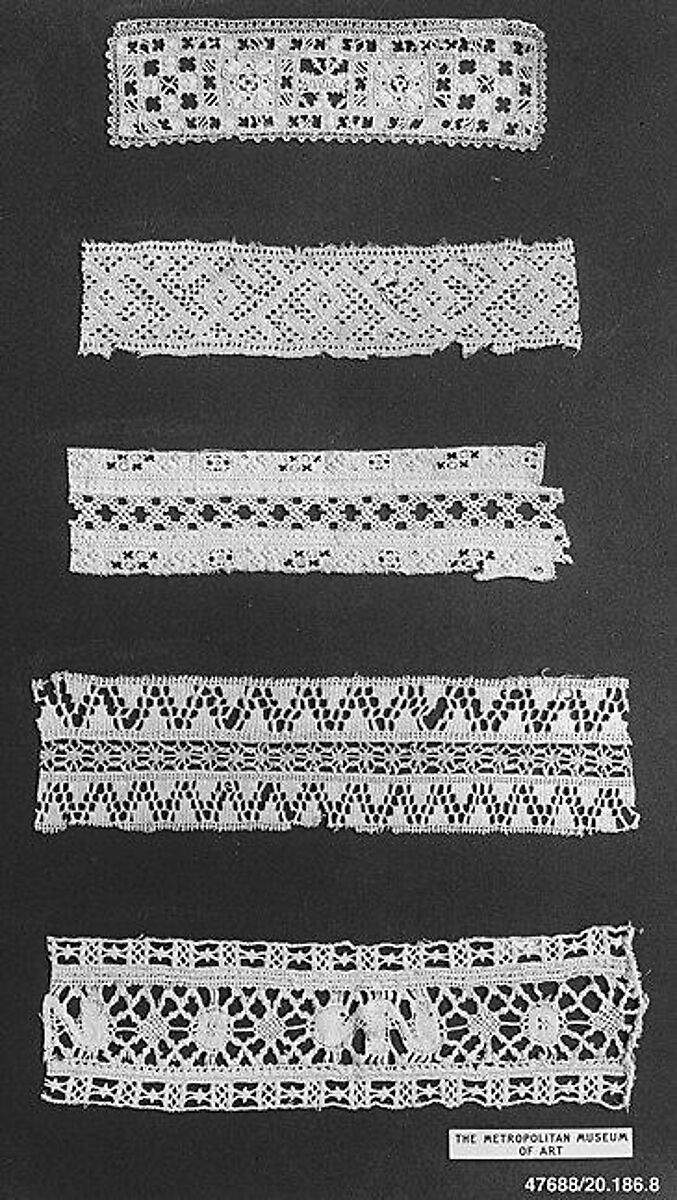 Insertion, Bobbin lace, Italian, Genoa