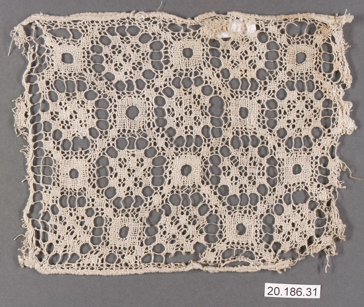 Fragment, Embroidered net, Italian